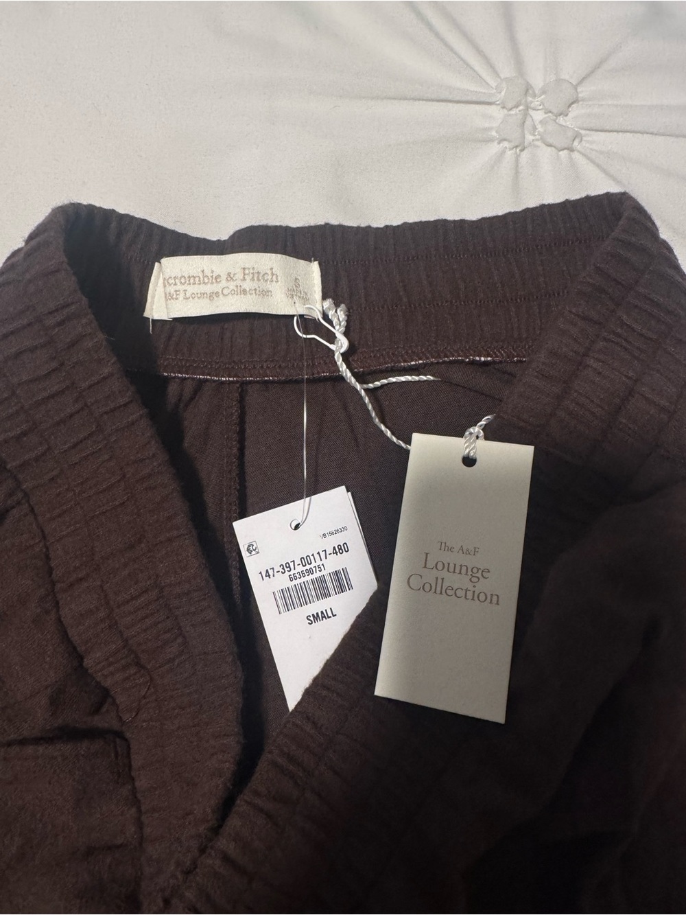 Abercrombie & Fitch Chocolate Brown Wide-Leg Lounge Pants - Picture 6 of 6